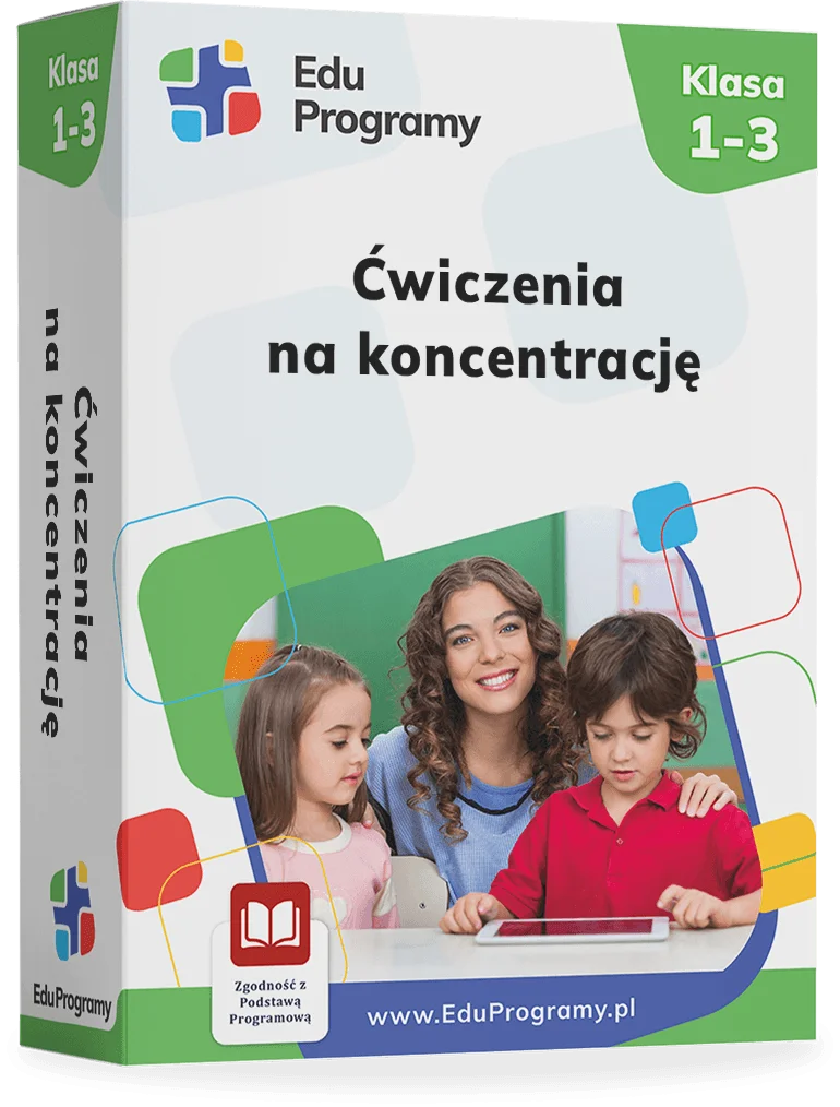 Ćwiczenia na koncentrację - okładka programu Edu Programy