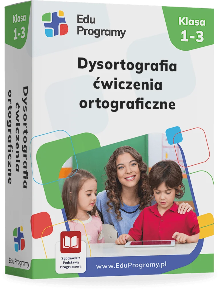 Dysortografia, Ćwiczenia ortograficzne Klasa 1-3 - okładka programu