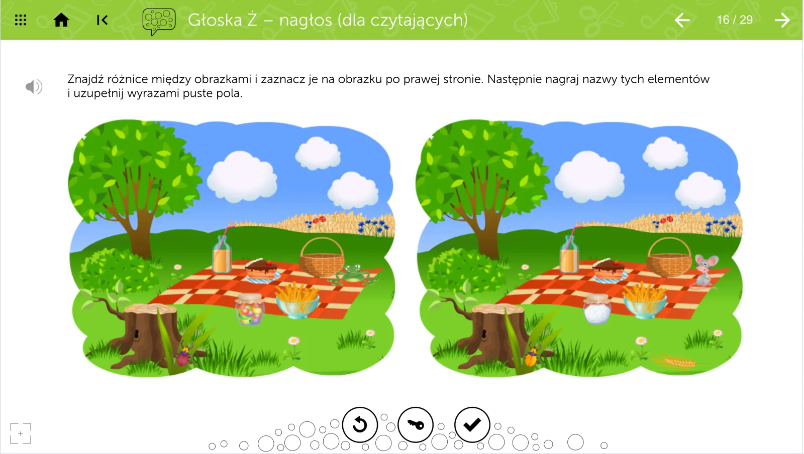 Panel ćwiczeń artykulacyjnych i różnicowania głosek mTalent