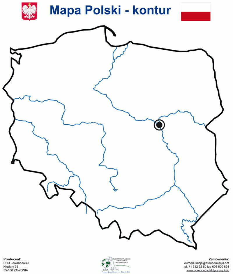 Nakładka suchościeralna Mapa Polski Kontur - widok produktu