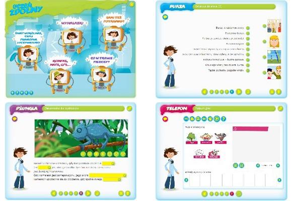 EduSensus Każdy uczeń to UCZEŃ ZDOLNY - ekrany projektów i modułów