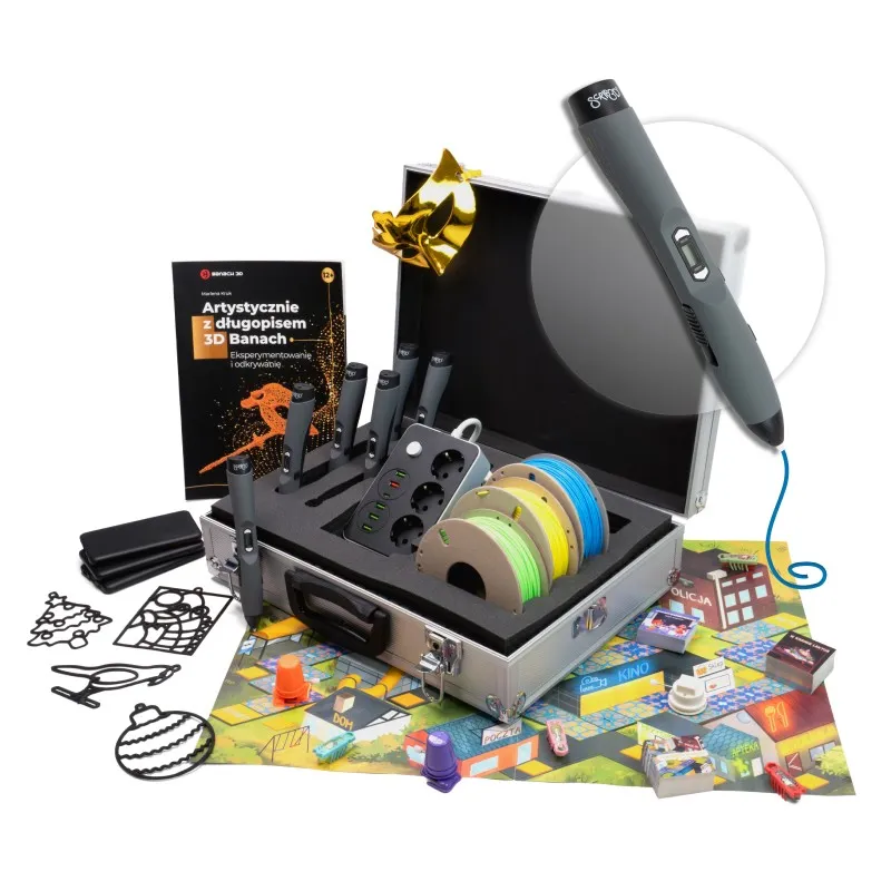 Długopisy 3D Banach Master Full Set - walizka - 6 szt długopisów z dodatkami - widok produktu