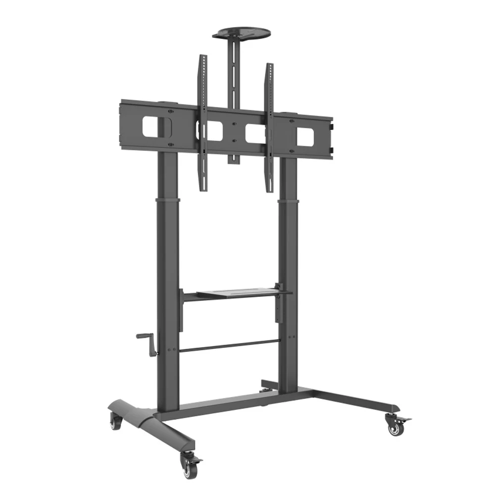 Stojak mobilny 52"-110", 120kg z półką - Regulacja wysokości korbką AKTCAVT00810 - widok produktu